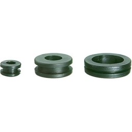 1 Bag of 100 - RS PRO Black PVC 8mm Cable Grommet for Maximum of 5.5mm Cable Dia.