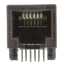 1638 pcs - Molex 95501 Series Female RJ12 Connector, Through Hole, UTP Shield