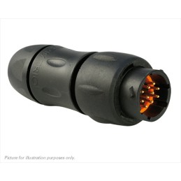 1 pcs - Souriau Circular Connector, 10 Contacts, In-line, Plug, Male, IP68, IP69K, UTS Series