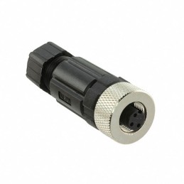 1 pcs - Amphenol Circular Connector, 3 Contacts, Cable Mount, M12 Connector, Socket, Female, IP67, M Series