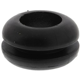 1 Bag of 100 - HellermannTyton Black PVC 9.5mm Cable Grommet for Maximum of 8mm Cable Dia.