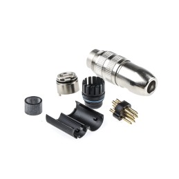 50 pcs - Lumberg 6 Pole Din Plug, DIN EN 60529, 5A, 250 V ac IP68, Screw On, Male, Cable Mount