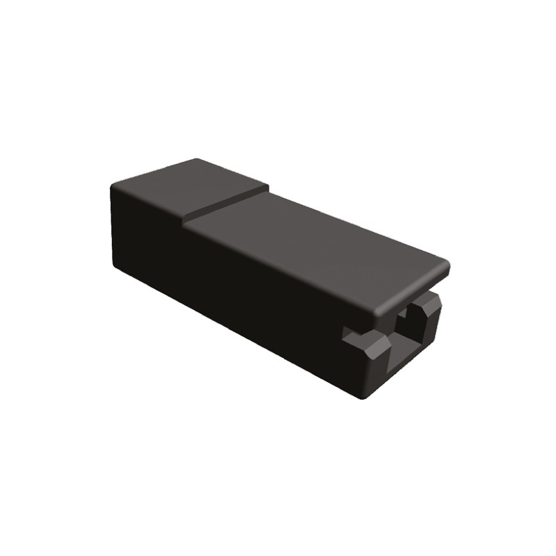 1 Pack of 2000 - TE Connectivity, AMP FASTON 1 Way Nylon Crimp Terminal Housing, 6.35mm Tab Size, Black