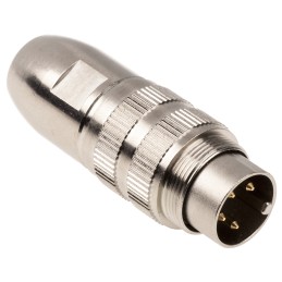 50 pcs - Lumberg 4 Pole Din Plug, DIN EN 60529, 5A, 250 V ac IP68, Screw On, Male, Cable Mount