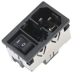 50 pcs - Schurter C14 Snap-In IEC Connector Male, 10A, 250 V