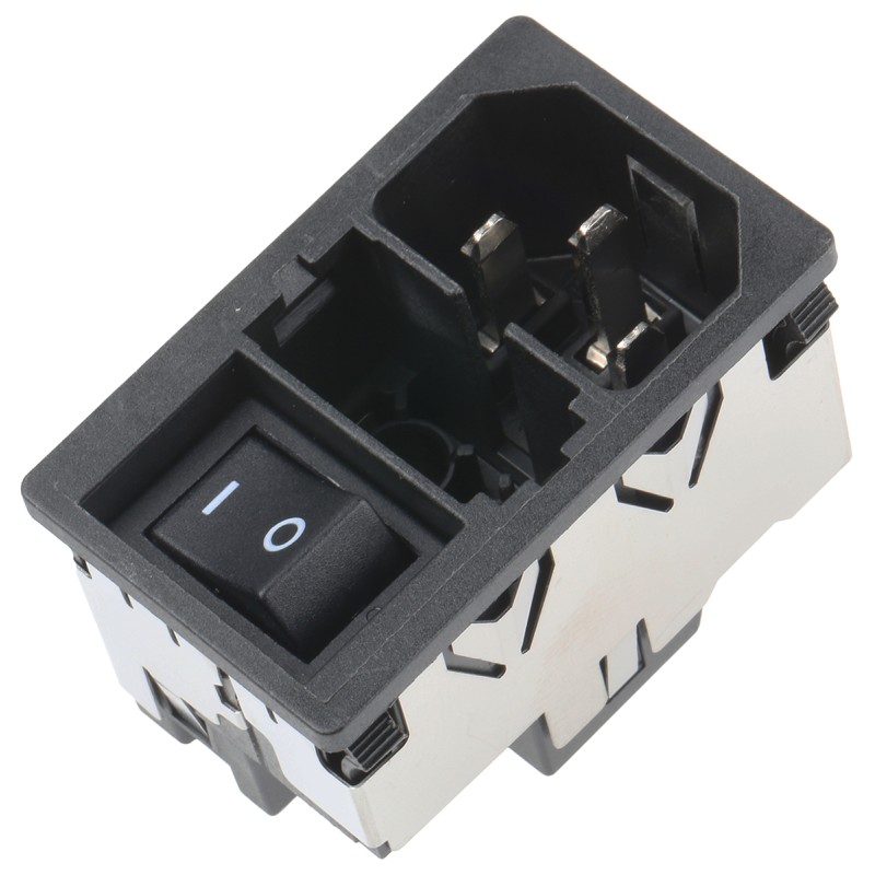 50 pcs - Schurter C14 Snap-In IEC Connector Male, 10A, 250 V