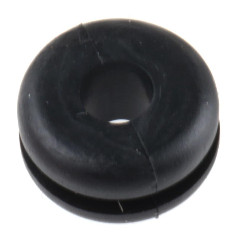 1 Bag of 100 - HellermannTyton Black PVC 9mm Cable Grommet for Maximum of 4mm Cable Dia.