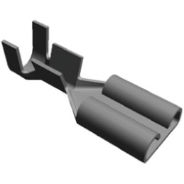 1 Pack of 24000 - TE Connectivity FASTON .187 Uninsulated Female Spade Connector, Receptacle, 4.75 x 0.51mm Tab Size, 1mm² to 2.