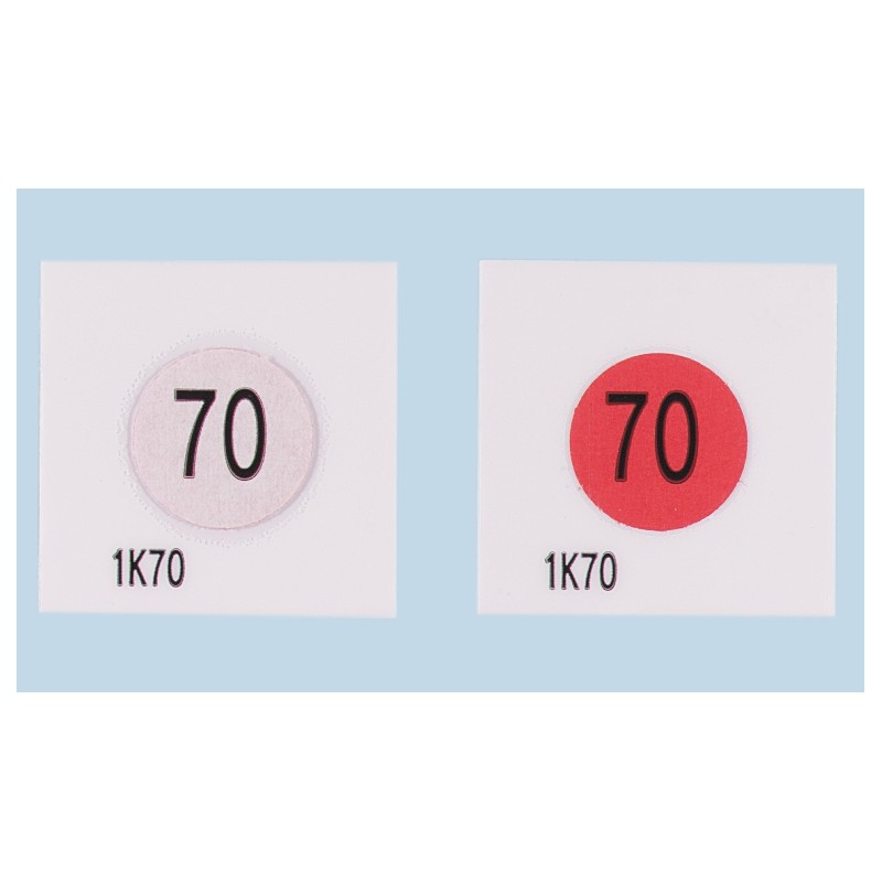 1 Bag of 20 - Asei Kougyou Temperature Sensitive Label, 80°C to 1 Level