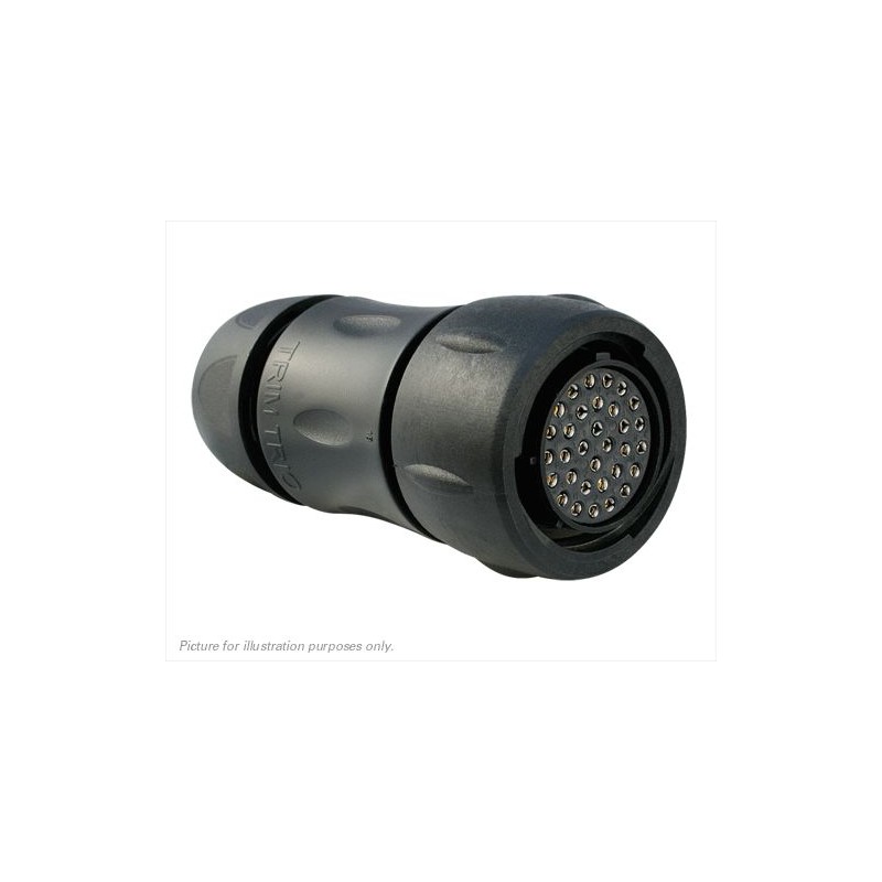 1 pcs - Souriau Circular Connector, 32 Contacts, Cable Mount, Plug, IP68, IP69K, UTS Series