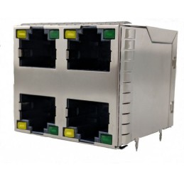 180 pcs - Amphenol RJE4 Series Female RJ45 Connector, PCB Mount, Cat5e