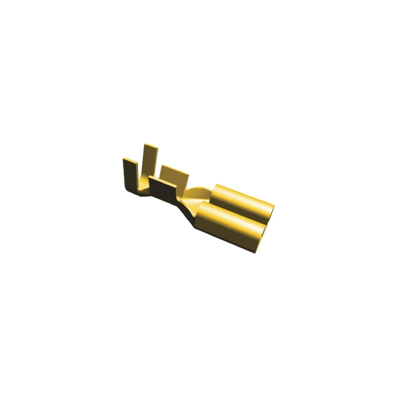 1 Pack of 27000 - TE Connectivity FASTON .187 Uninsulated Female Spade Connector, Receptacle, 4.75 x 0.51mm Tab Size, 0.5mm² to 