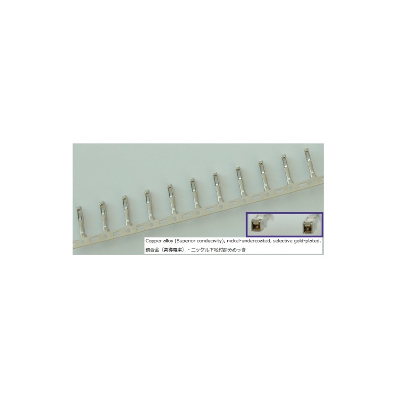 1 Pack of 30 - JST J2000 Series Male Crimp Terminal, 28 - 24AWG Max