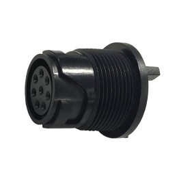 1 pcs - Bulgin Circular Connector, 12 Contacts, Rear Mount, Miniature Connector, Socket, Female, IP66, IP68, IP69K, Buccaneer