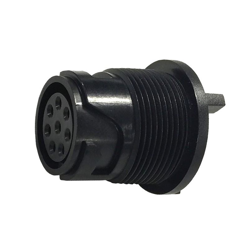 1 pcs - Bulgin Circular Connector, 12 Contacts, Rear Mount, Miniature Connector, Socket, Female, IP66, IP68, IP69K, Buccaneer