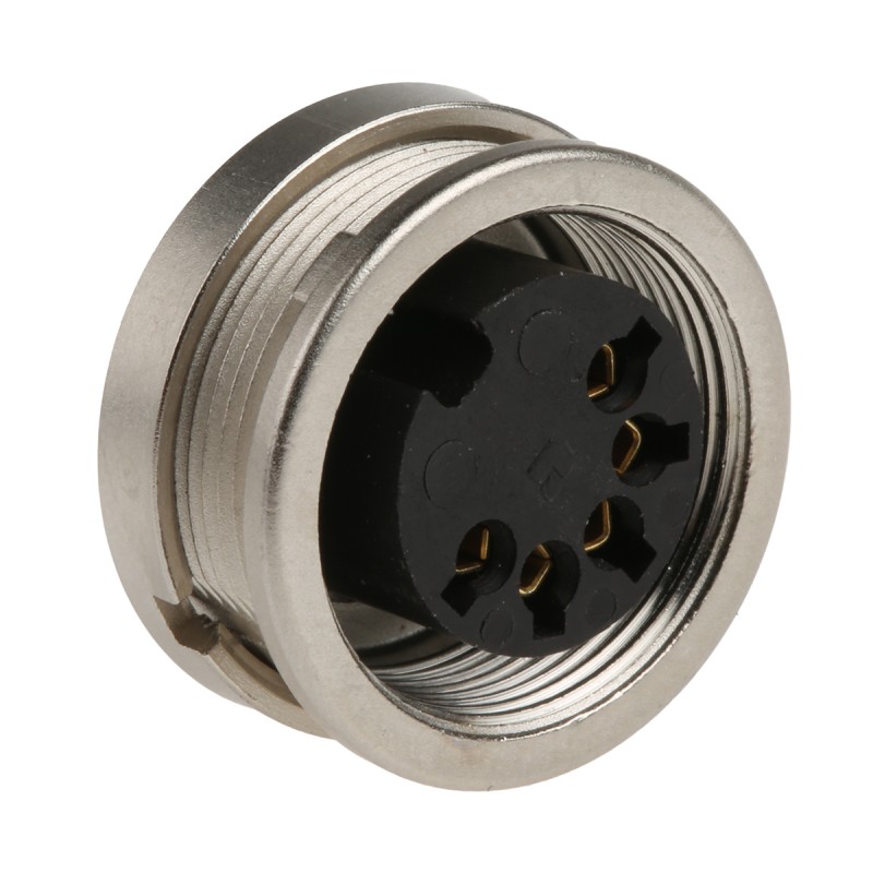 50 pcs - Lumberg, KFV 5 Pole M16 Din Socket, DIN EN 60529, 5A, 60 V ac IP40, Female, Panel Mount