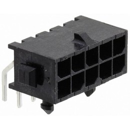 195 pcs - TE Connectivity Micro MATE-N-LOK Series Right Angle Through Hole PCB Header, 10 Contact(s), 3.0mm Pitch, 2 Row(s),
