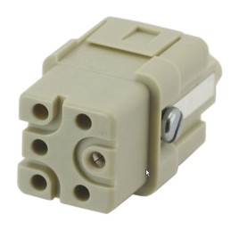 1 pcs - Amphenol Industrial Q Type Insert, 5 Way, Female, Heavy Mate Q, Cable Mount, 400 V