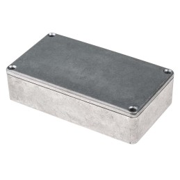 1 pcs - RS PRO Silver Die Cast Aluminium Enclosure, IP66, Silver Lid, 114.5 x 63.6 x 30.3mm