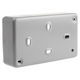 1 pcs - MK Electric Grey Back Box, 2 Gangs, 38 x 147mm