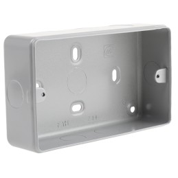 1 pcs - MK Electric Grey Back Box, 2 Gangs, 38 x 147mm