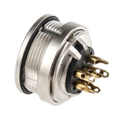 50 pcs - Lumberg 6 Pole Din Socket, DIN EN 60529, 5A, 250 V ac IP68, Female, Panel Mount