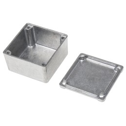 1 pcs - RS PRO Grey Die Cast Aluminium Enclosure, Grey Lid, 50.8 x 50.8 x 31.8mm