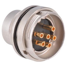 50 pcs - Lumberg 6 Pole Din Plug, DIN EN 60529, 5A, 250 V ac IP68, Male, Wall Mount