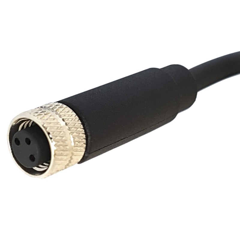 1 pcs - Bulgin Straight Female 3 way M8 to Unterminated Sensor Actuator Cable, 1m