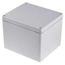 1 pcs - RS PRO Grey Die Cast Aluminium Enclosure, IP66, Grey Lid, 200 x 230 x 180mm