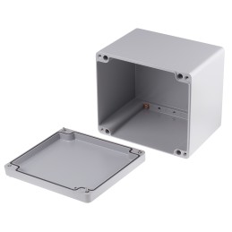 1 pcs - RS PRO Grey Die Cast Aluminium Enclosure, IP66, Grey Lid, 200 x 230 x 180mm