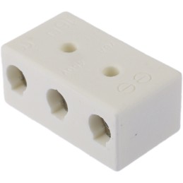 1 Pack of 5 - RS PRO Non-Fused Terminal Block, 3-Way, 76A, 6 AWG Wire, Screw Down Termination