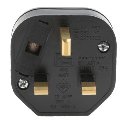1 Pack of 5 - RS PRO UK Mains Plug, 13A, Cable Mount, 250 V ac
