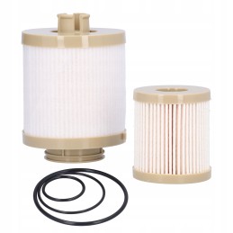 Fuel filter with sealing rings