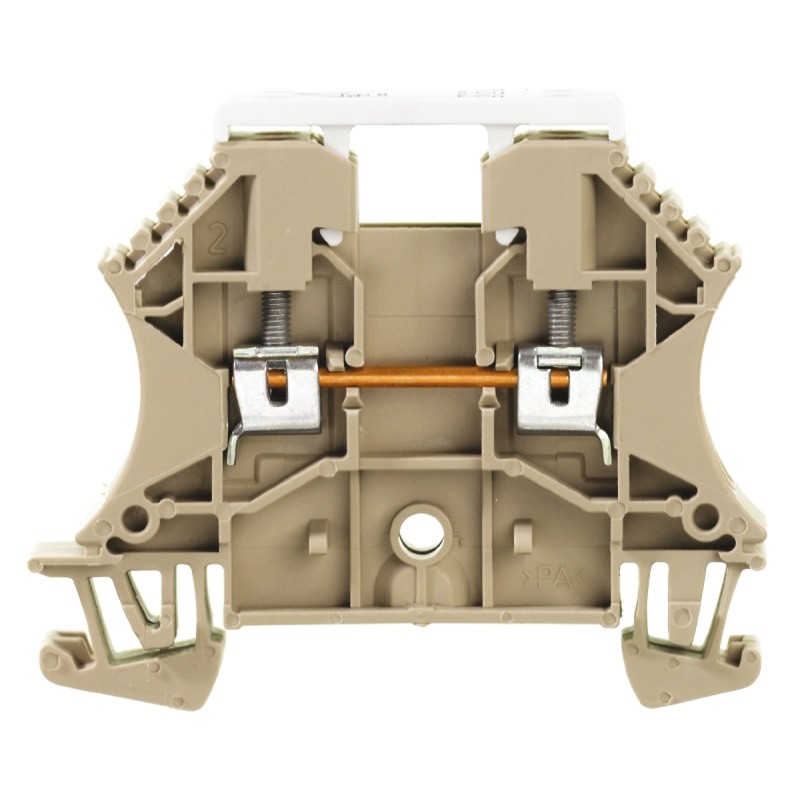1 pcs - Weidmuller W Series Dark Beige Thermoelectric Voltage Terminal Block Pair, 2.5mm², Single-Level, Screw Termination