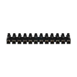 1 Pack of 5 - RS PRO Terminal Strip, 12-Way, 57A, 10 mm² Wire, Screw Termination
