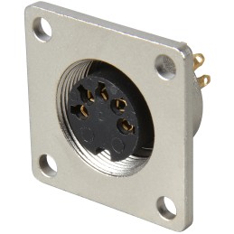 50 pcs - Lumberg Circular Connector, 5 Contacts, Panel Mount, M16 Connector, Socket, Female, IP68, 03 Series