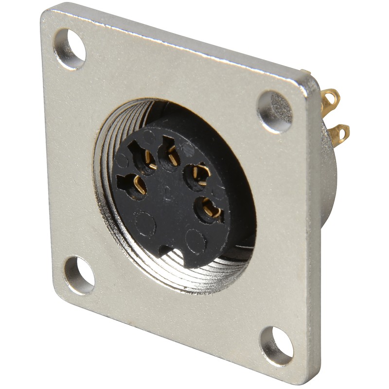 50 pcs - Lumberg Circular Connector, 5 Contacts, Panel Mount, M16 Connector, Socket, Female, IP68, 03 Series