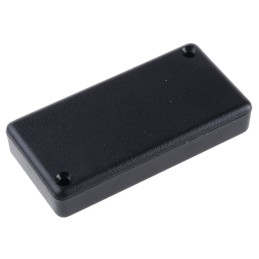 1 pcs - Hammond 1551 Series Black ABS Enclosure, IP54, Flanged, Black Lid, 80 x 40 x 15mm