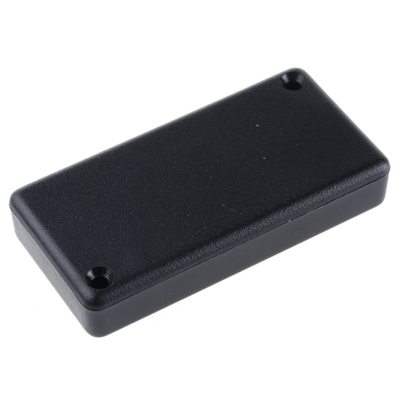 1 pcs - Hammond 1551 Series Black ABS Enclosure, IP54, Flanged, Black Lid, 80 x 40 x 15mm