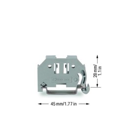 1 Pack of 5 - Wago 249 Series End Stop for Use with DIN Rail 35