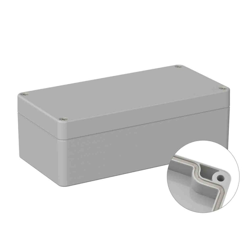 1 pcs - RS PRO Grey Polycarbonate General Purpose Enclosure, IP66, IK07, Grey Lid, 80 x 160 x55mm
