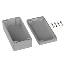 1 pcs - RS PRO Grey Polycarbonate General Purpose Enclosure, IP66, IK07, Grey Lid, 80 x 160 x55mm