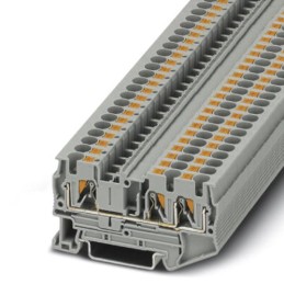 1 Pack of 5 - Phoenix Contact PT 4-TWIN Series Grey Feed Through Terminal Block, 0.2 - 6mm², Single-Level, Push In
