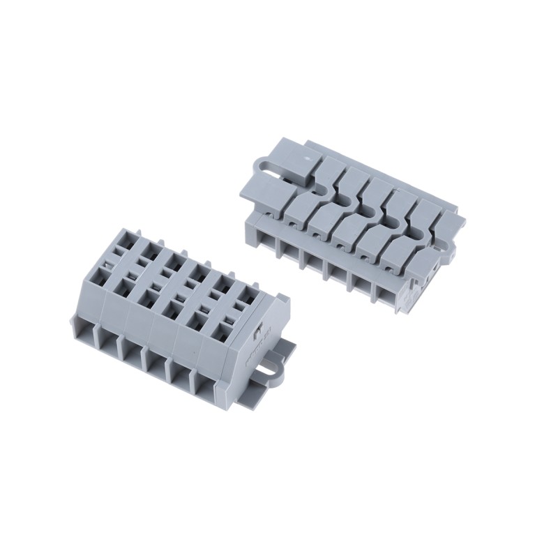 1 Pack of 5 - Wago 261 Series Grey Terminal Strip, 2.5mm², Single-Level, Cage Clamp Termination