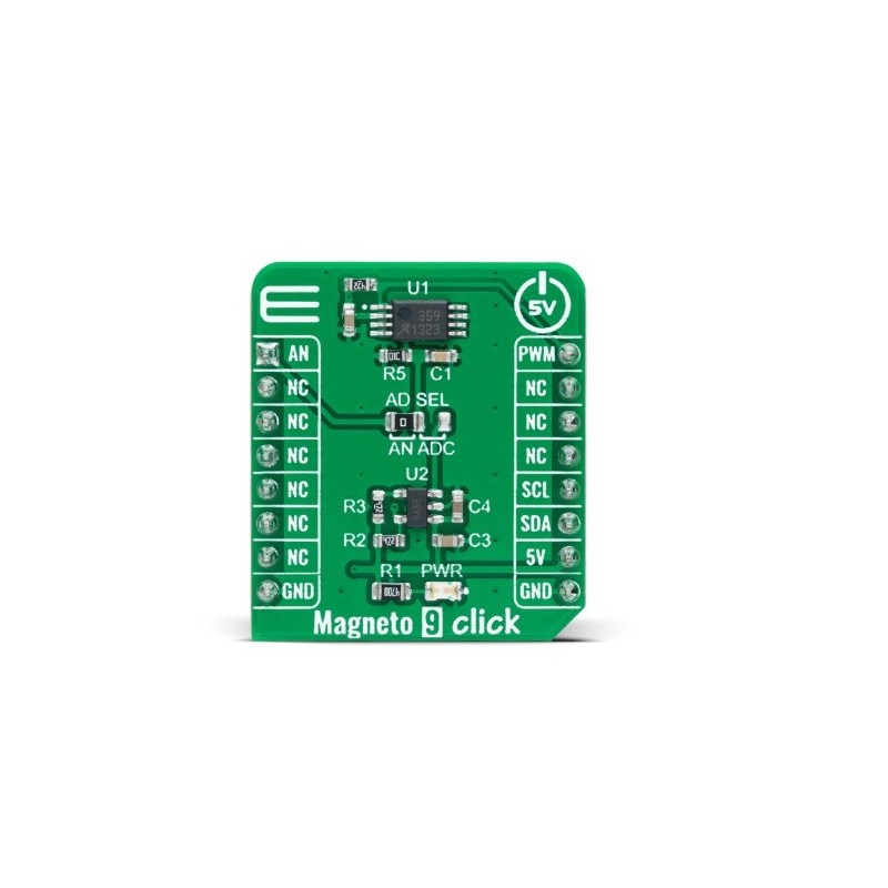 1 Box of 1 - MikroElektronika Magneto 9 Click Hall Effect Sensor Add On Board for A1359 MikroBUS