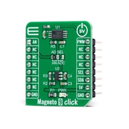 1 Box of 1 - MikroElektronika Magneto 9 Click Hall Effect Sensor Add On Board for A1359 MikroBUS