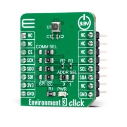 1 Box of 1 - MikroElektronika Environment 3 Click Humidity Sensor, Pressure Sensor, Temperature Sensor Add On Board for BME688