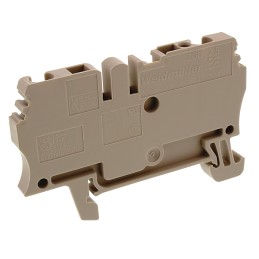 1 Pack of 5 - Weidmuller ZDU Series Brown Feed Through Terminal Block, 2.5mm², Single-Level, Clamp Termination