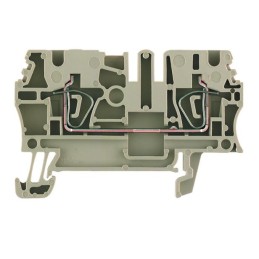 1 Pack of 5 - Weidmuller ZDU Series Brown Feed Through Terminal Block, 2.5mm², Single-Level, Clamp Termination